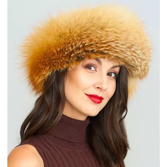 Red Fox Fur Headband main image 10
